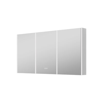 60 in. x 30 in.  Lighted LED Fog Free Surface Mount Silver Mirrored Soft Close Medicine Cabinet