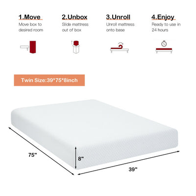 8 Inch Foam Medium Firm Mattress with Jacquard Cover