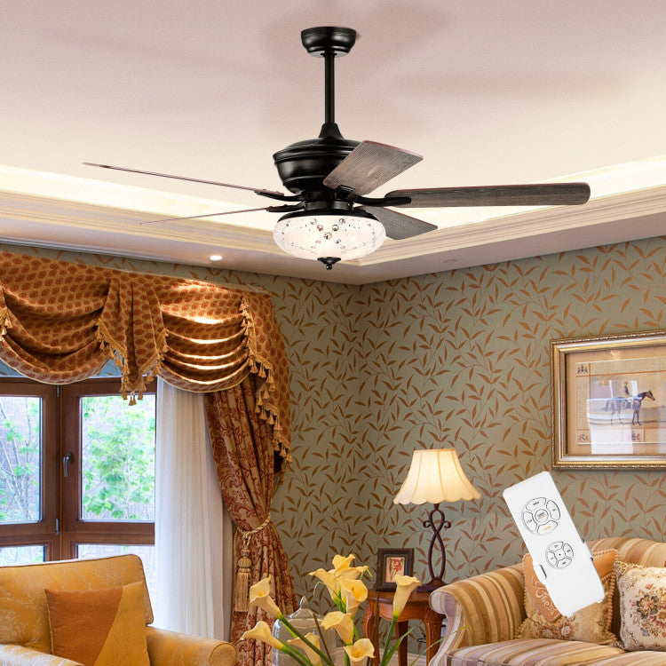 52 Inch Ceiling Fan with 3 Wind Speeds and 5 Reversible Blades