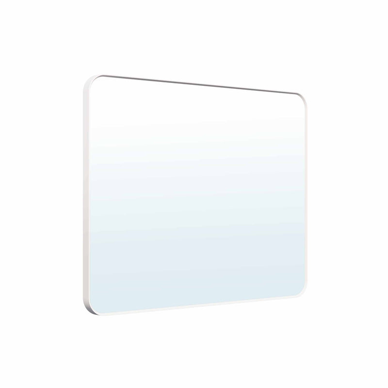 40-in W x 32-in H White Rectangular Framed Bathroom Vanity Mirror