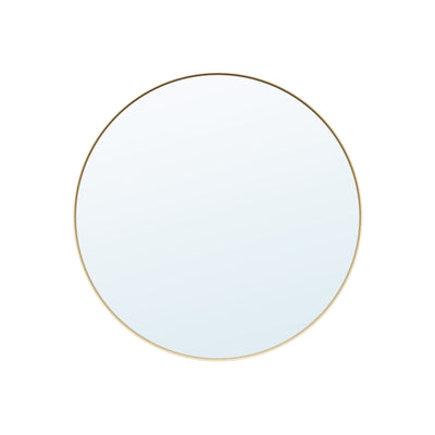 32 in. W x 32 in. H Brushed Gold Modern Bathroom Mirror Round Framed Aluminum Wall Mirror