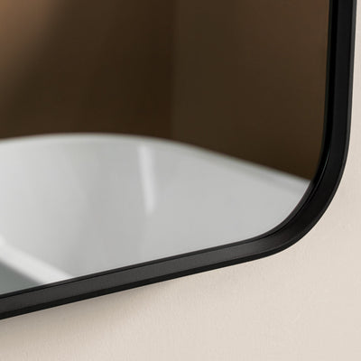 36-in W x 36-in H Black Rectangular Framed Bathroom Vanity Mirror