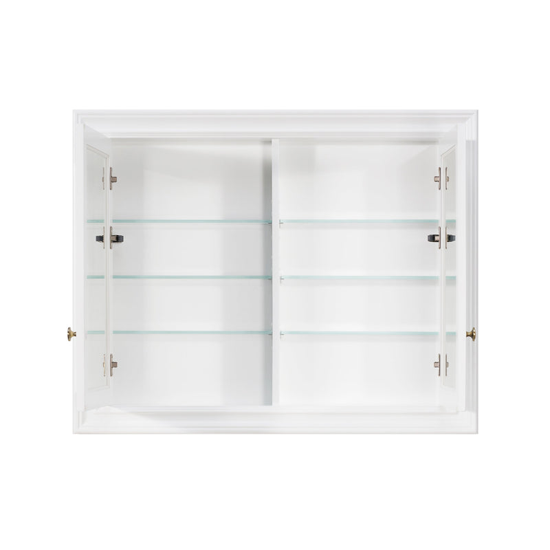 40 in.W x 32 in.H Recessed Bathroom Medicine Cabinet with Mirror in White