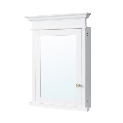 26 in.W x 32 in.H Recessed Bathroom Medicine Cabinet with Mirror in White