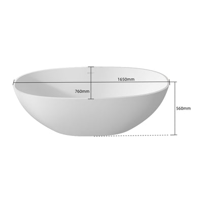 55inch/61inch/65inch Stone Resin Solid Surface Flatbottom Free-Standing Bathtub