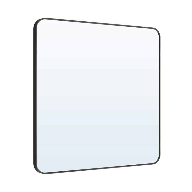 36-in W x 36-in H Black Rectangular Framed Bathroom Vanity Mirror