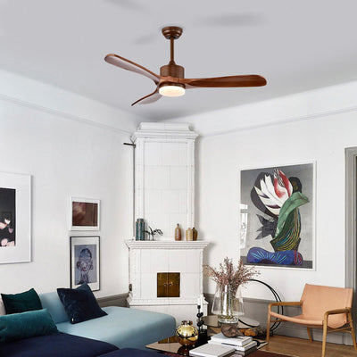 52 Inch Reversible Ceiling Fan with LED Light and Adjustable Temperature