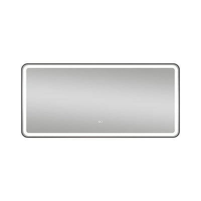 60 x 28 inch LED Bathroom Mirror, Wall Mounted Bathroom Vanity Framed Mirror with Dimmer, IP54 Enhanced Anti-Fog