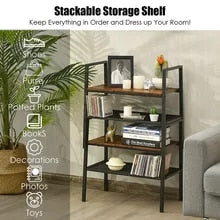 4-Tier Storage Stackable Shoe Shelf Display Rack for Home