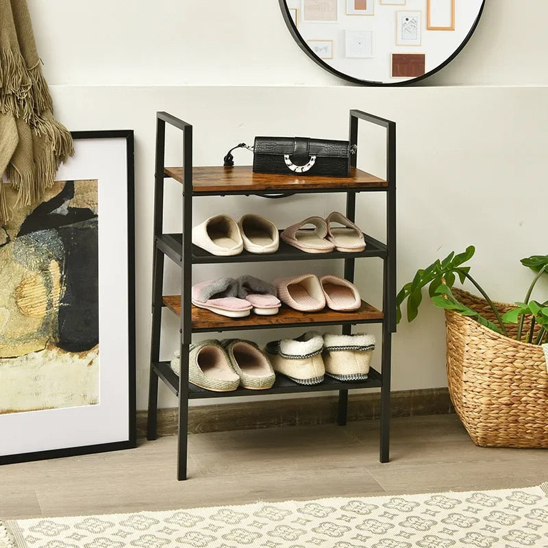 4-Tier Storage Stackable Shoe Shelf Display Rack for Home