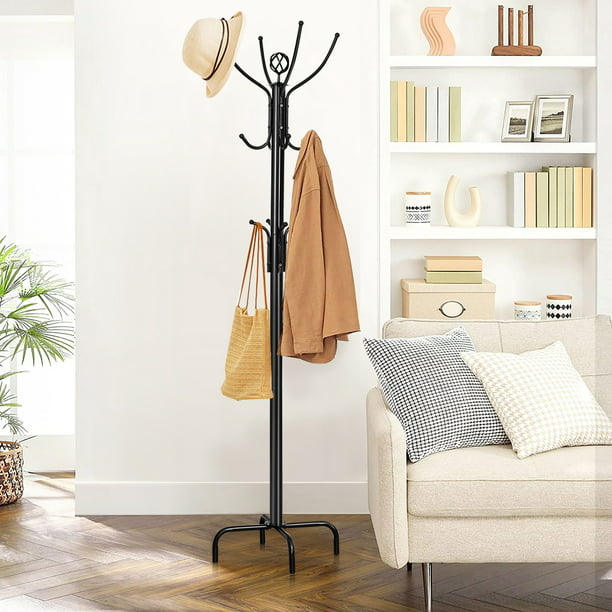 Metal Coat Rack with 12 Hooks