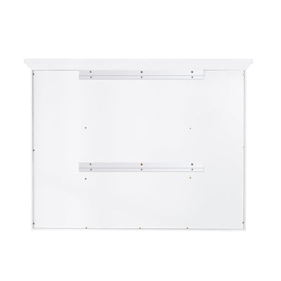 40 in. W x 30 in. H Rectangular White Solid Wood Surface-Mount Medicine Cabinet with Mirror