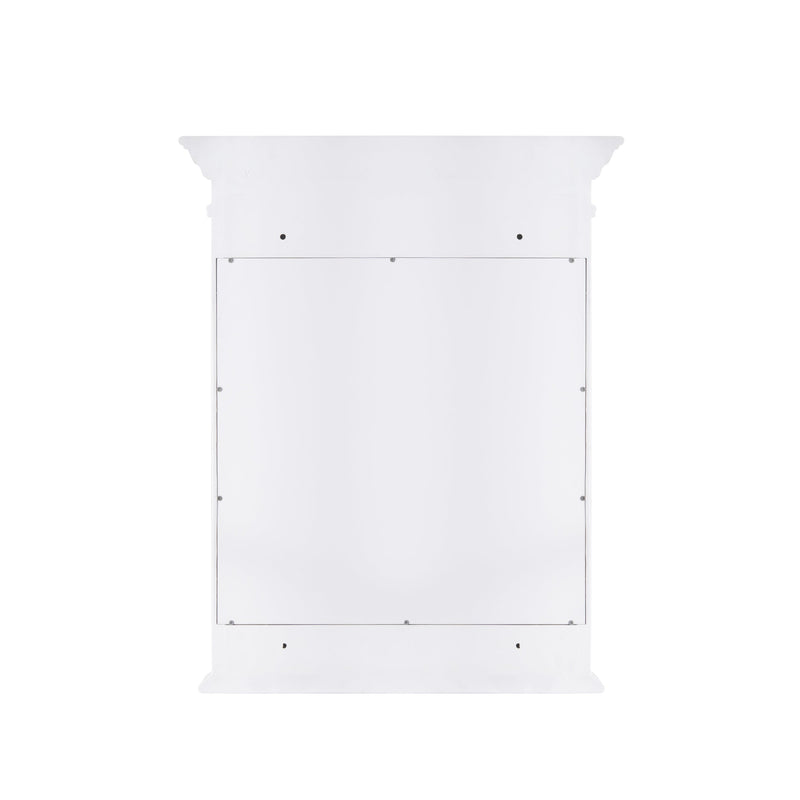 24 in. W x 30 in. H Rectangular Solid Wood Surface-Mount Medicine Cabinet with Mirror in White