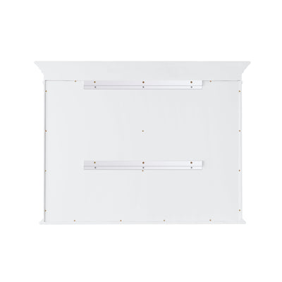 40 in. W x 30 in. H Rectangular Solid Wood Surface-Mount Medicine Cabinet with Mirror in White