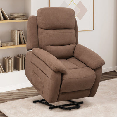 Power Lift Recliner Sofa with Side Pocket and Remote Control