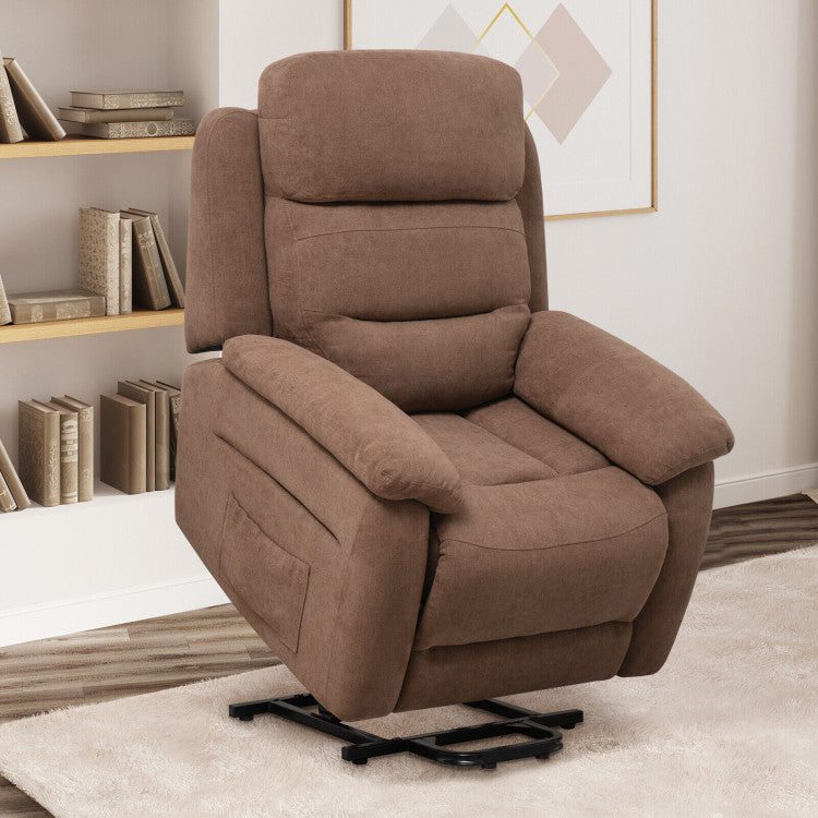 Power Lift Recliner Sofa with Side Pocket and Remote Control