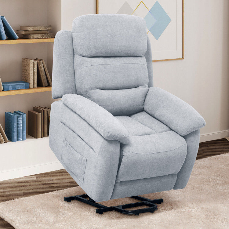 Power Lift Recliner Sofa with Side Pocket and Remote Control