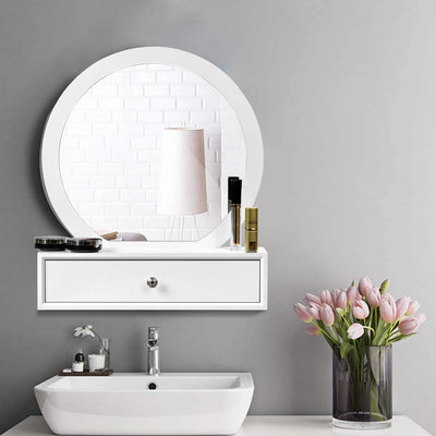 Makeup Dressing Wall Mounted Vanity Mirror with 2 Drawer