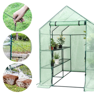 8 shelves Mini Walk In Greenhouse Outdoor Gardening Plant Green House