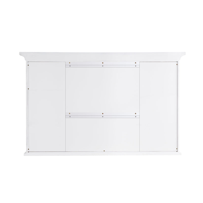 48 in.W x 30 in.H Surface-Mount Bathroom Medicine Cabinet with Mirror in White