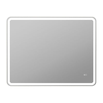 40 x 32 inch LED Bathroom Mirror, Wall Mounted Bathroom Vanity Framed Mirror with Dimmer, IP54 Enhanced Anti-Fog