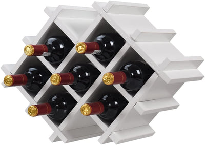 Set of 5 Wall Mount Wine Rack Set with Storage Shelves