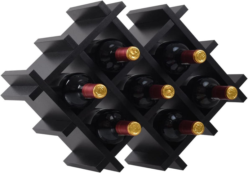 Set of 5 Wall Mount Wine Rack Set with Storage Shelves