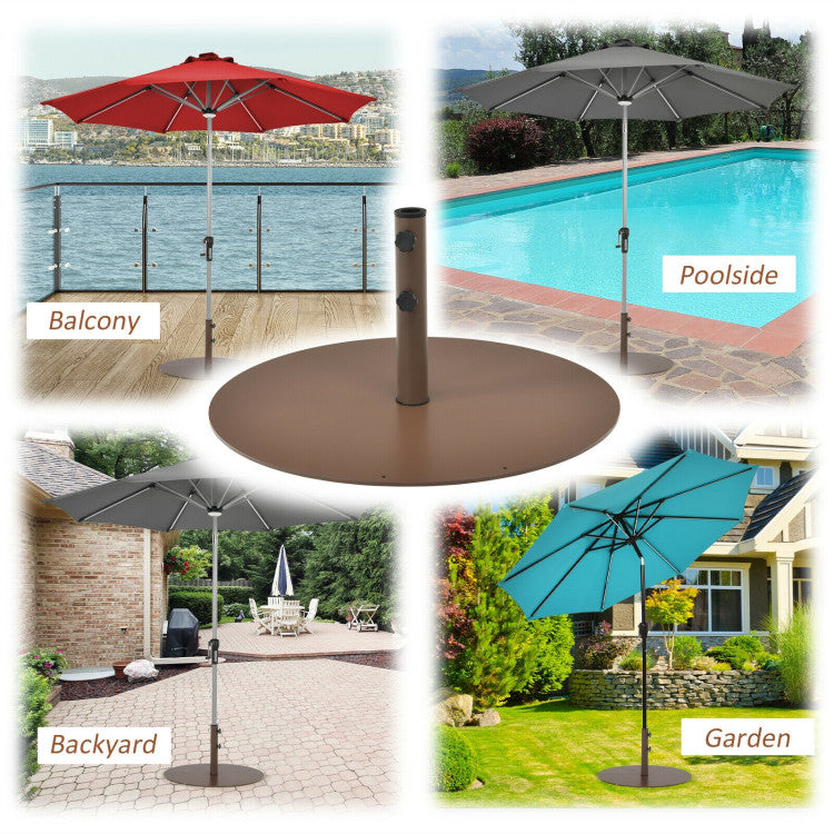 29.5 Inch Outdoor Steel Umbrella Base Stand for Backyard and Poolside