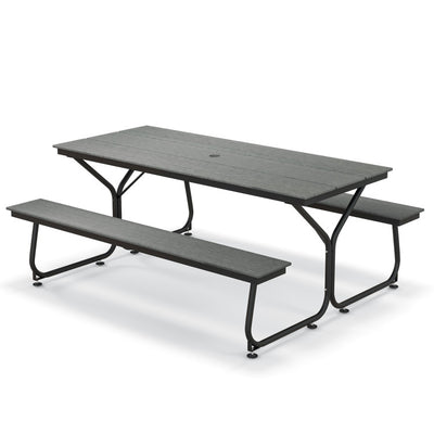 6 Feet Outdoor Picnic Table Bench Set for 6-8 People