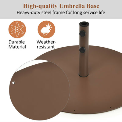 29.5 Inch Outdoor Steel Umbrella Base Stand for Backyard and Poolside