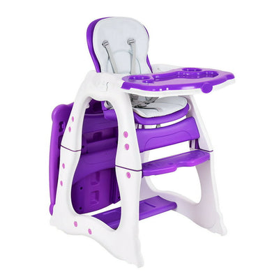 3 in 1 Baby High Chair Convertible Play Table Seat Booster Toddler Feeding Tray