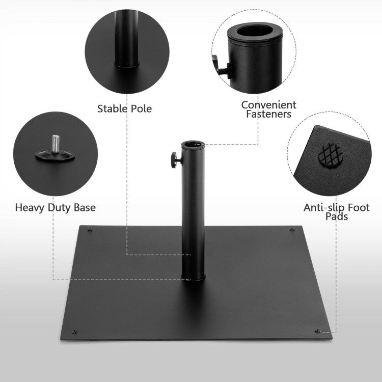 40 lbs Square Umbrella Base Stand with for Backyard Patio