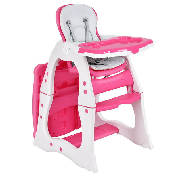 3 in 1 Baby High Chair Convertible Play Table Seat Booster Toddler Feeding Tray