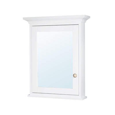 24 in.W x 30 in.H Surface-Mount Bathroom Medicine Cabinet with Mirror in White