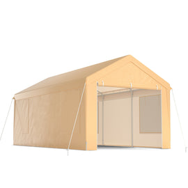 10 x 20 Feet Portable Heavy-Duty Carport with Removable Sidewalls