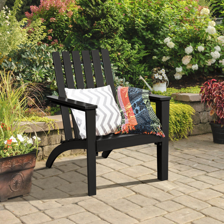 Outdoor Durable Patio Acacia Wood Adirondack Lounge Armchair