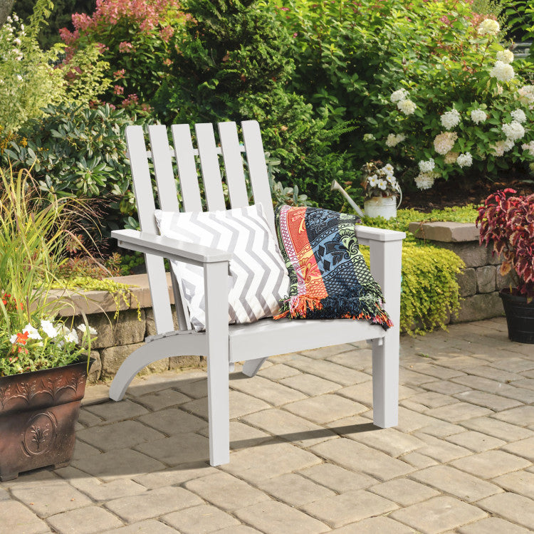 Outdoor Durable Patio Acacia Wood Adirondack Lounge Armchair