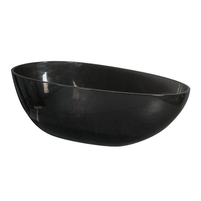 68inch Translucent Black Resin Egg Shape Freestanding Bathtub