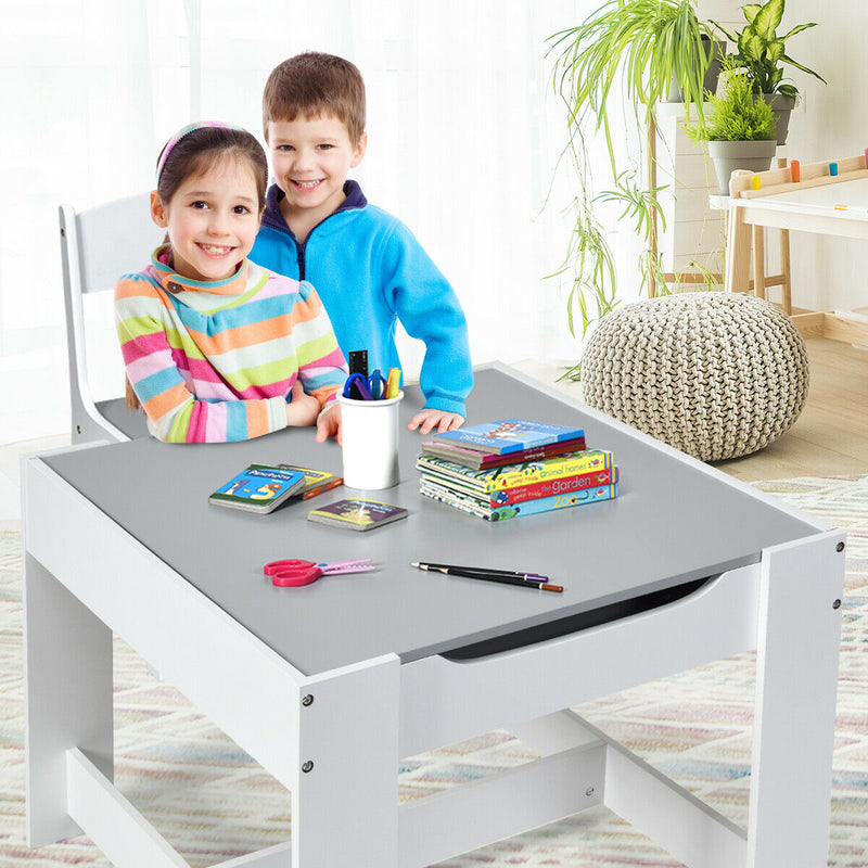 Kids Table Chairs Set With Storage Boxes