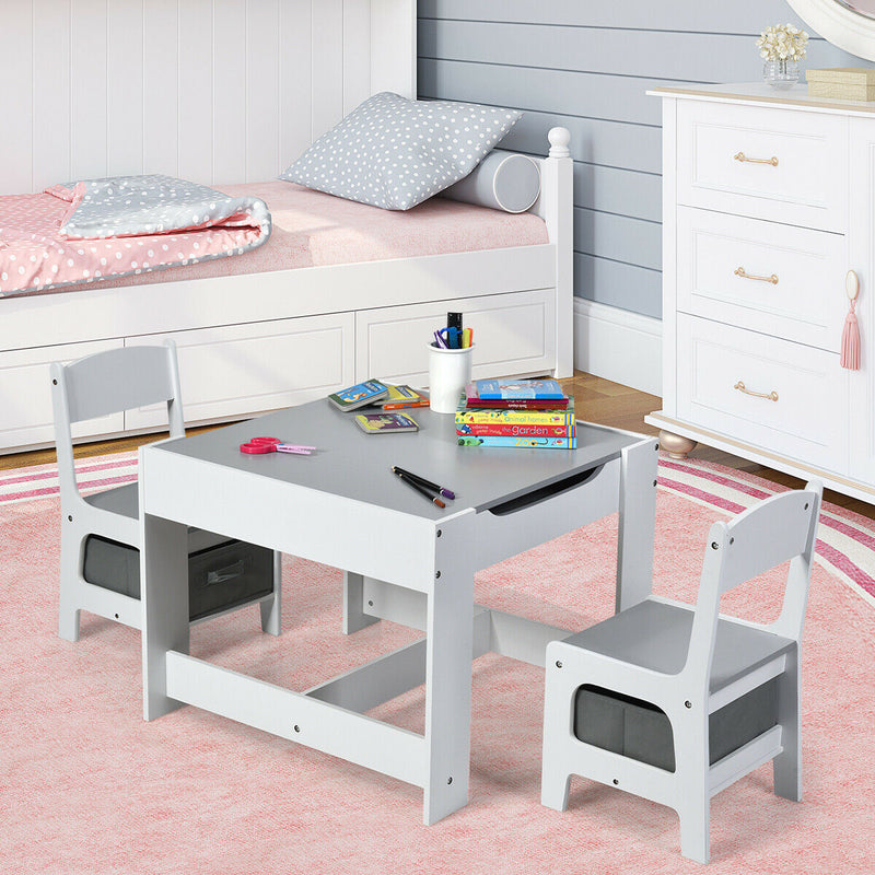 Kids Table Chairs Set With Storage Boxes