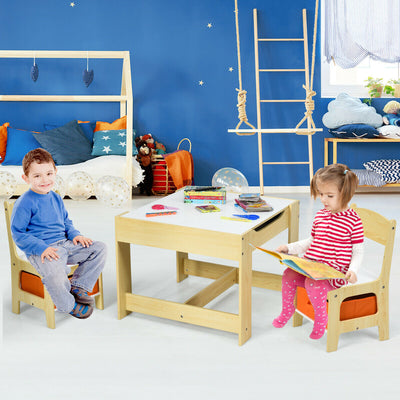 Kids Table Chairs Set With Storage Boxes