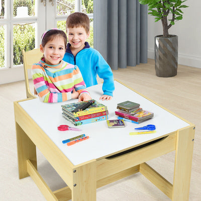 Kids Table Chairs Set With Storage Boxes