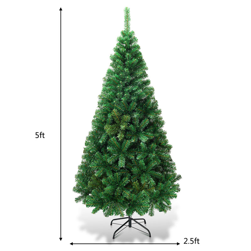 Artificial PVC Hinged Christmas Tree with Solid Metal Stand