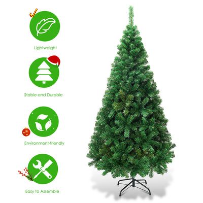 Artificial PVC Hinged Christmas Tree with Solid Metal Stand