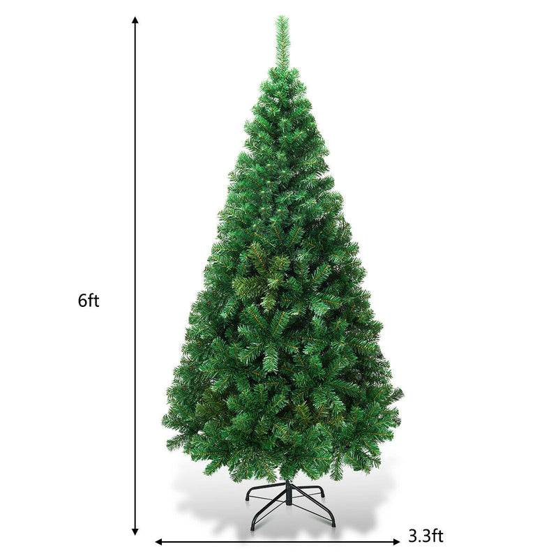 Artificial PVC Hinged Christmas Tree with Solid Metal Stand