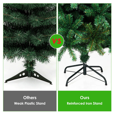 Artificial PVC Hinged Christmas Tree with Solid Metal Stand