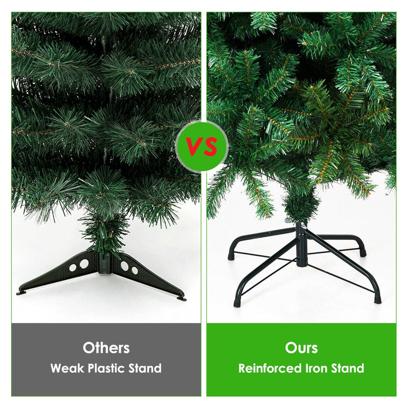 Artificial PVC Hinged Christmas Tree with Solid Metal Stand