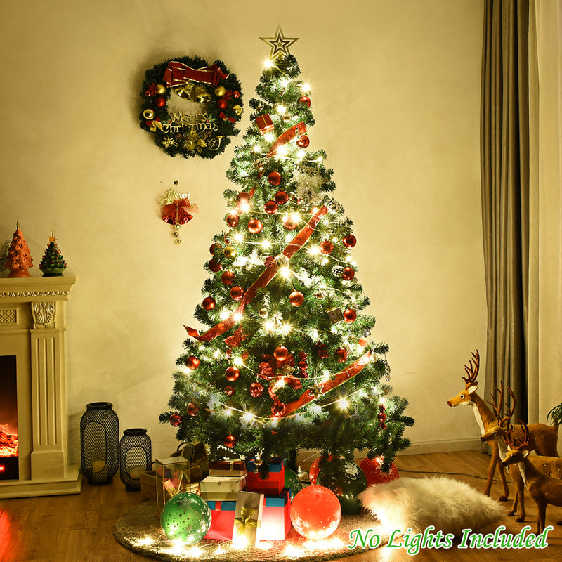 Artificial PVC Hinged Christmas Tree with Solid Metal Stand