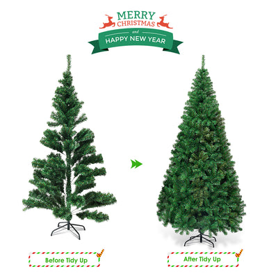 Artificial PVC Hinged Christmas Tree with Solid Metal Stand