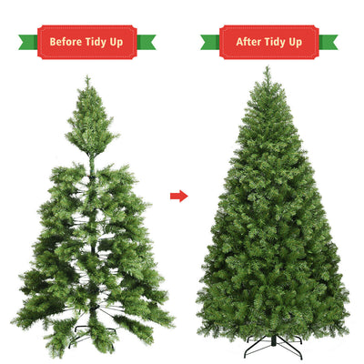 6 / 7 Feet Artificial PVC Christmas Tree with LED Lights and Stand